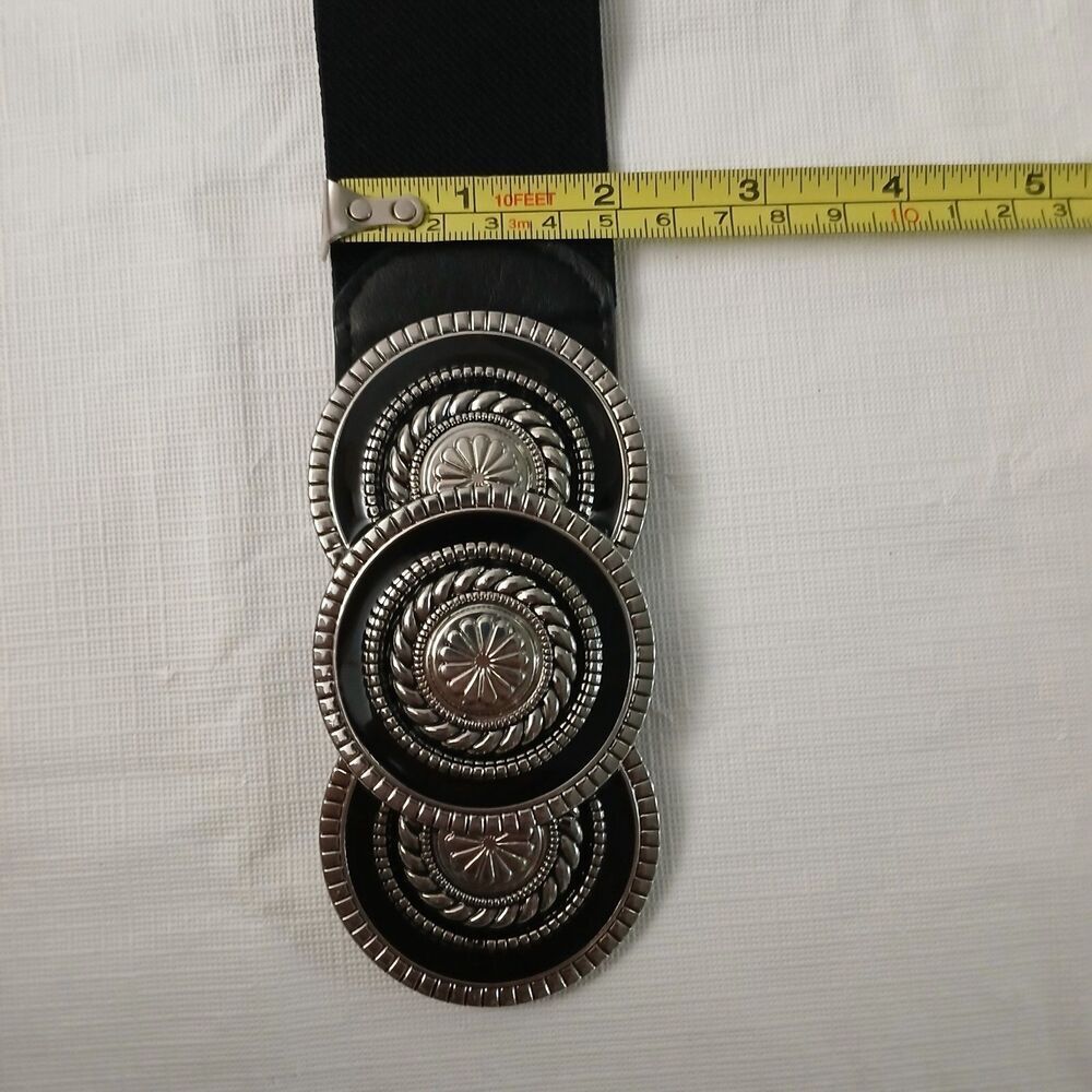 I.N.C International Concepts Women's 2X Stretch Fabric Round Medallions Belt - Picture 10 of 10